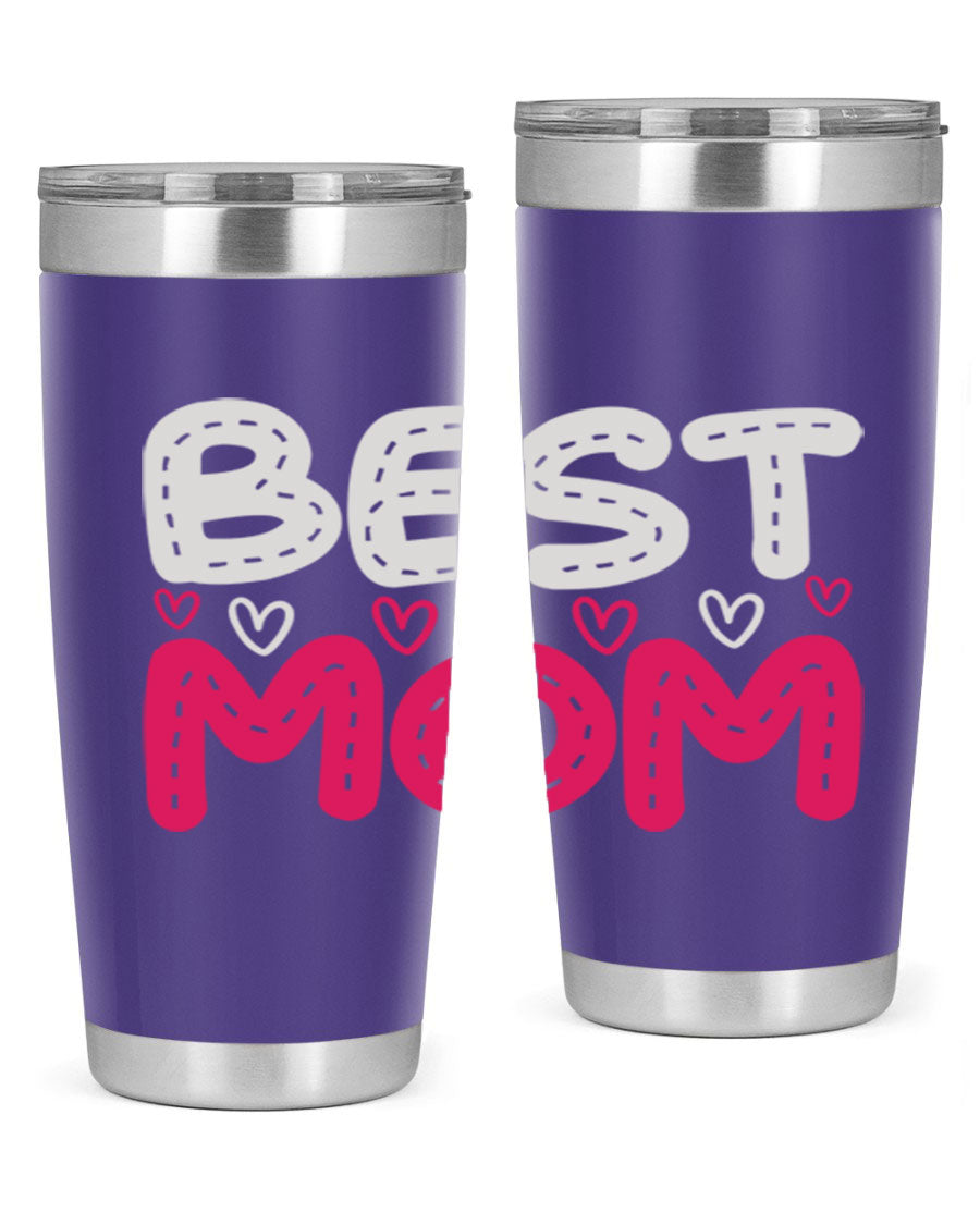 Best Mom 202# tumbler, double wall vacuum stainless steel with a stylish design, perfect for hot and cold beverages.