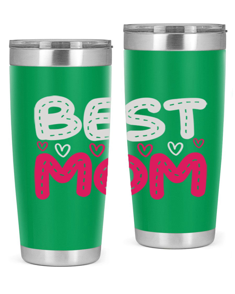 Best Mom 202# tumbler, double wall vacuum stainless steel with a stylish design, perfect for hot and cold beverages.