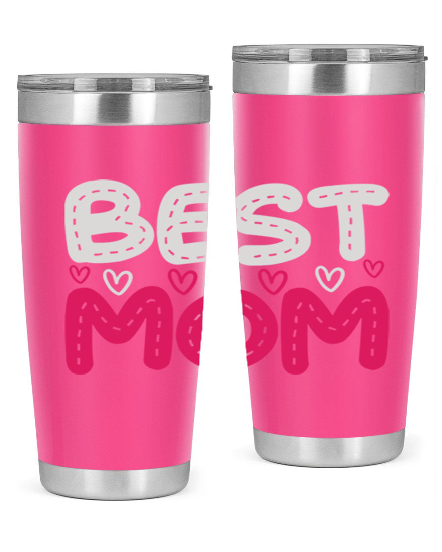 Best Mom 202# tumbler, double wall vacuum stainless steel with a stylish design, perfect for hot and cold beverages.