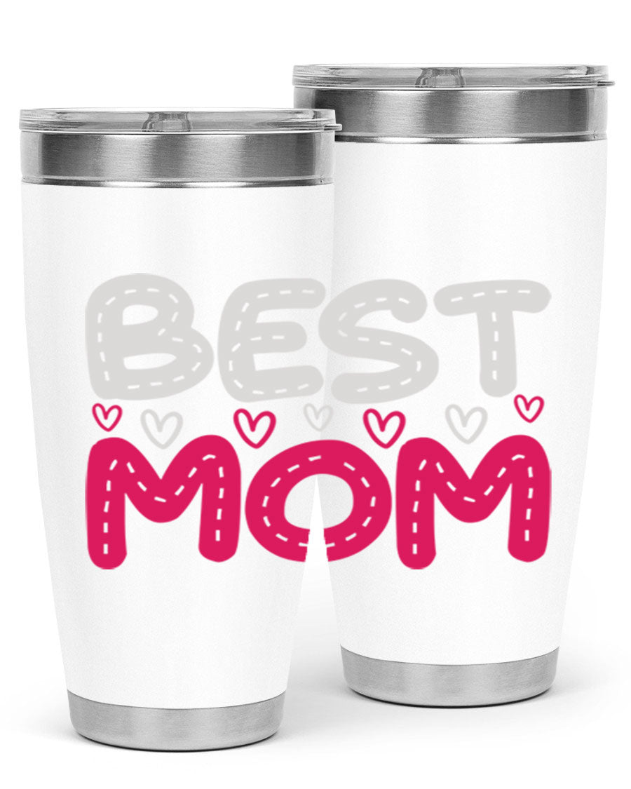 Best Mom 202# tumbler, double wall vacuum stainless steel with a stylish design, perfect for hot and cold beverages.