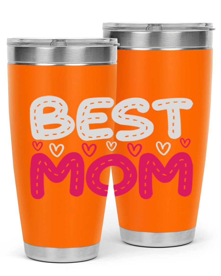 Best Mom 202# tumbler, double wall vacuum stainless steel with a stylish design, perfect for hot and cold beverages.