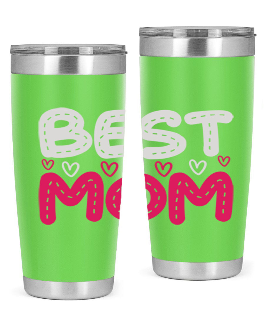 Best Mom 202# tumbler, double wall vacuum stainless steel with a stylish design, perfect for hot and cold beverages.