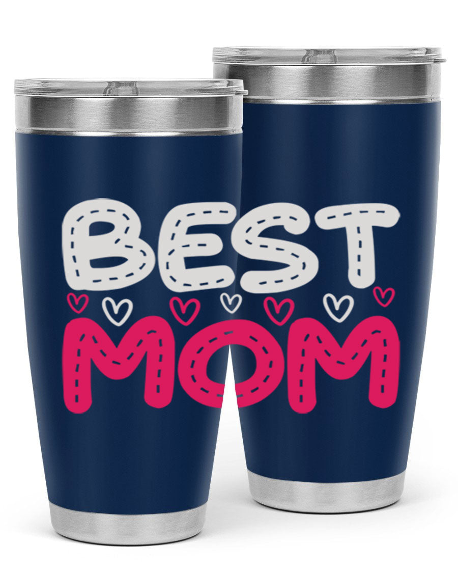 Best Mom 202# tumbler, double wall vacuum stainless steel with a stylish design, perfect for hot and cold beverages.