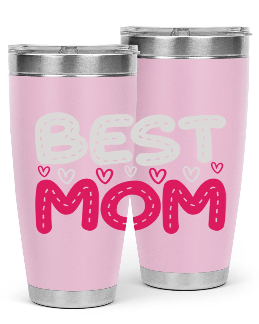 Best Mom 202# tumbler, double wall vacuum stainless steel with a stylish design, perfect for hot and cold beverages.