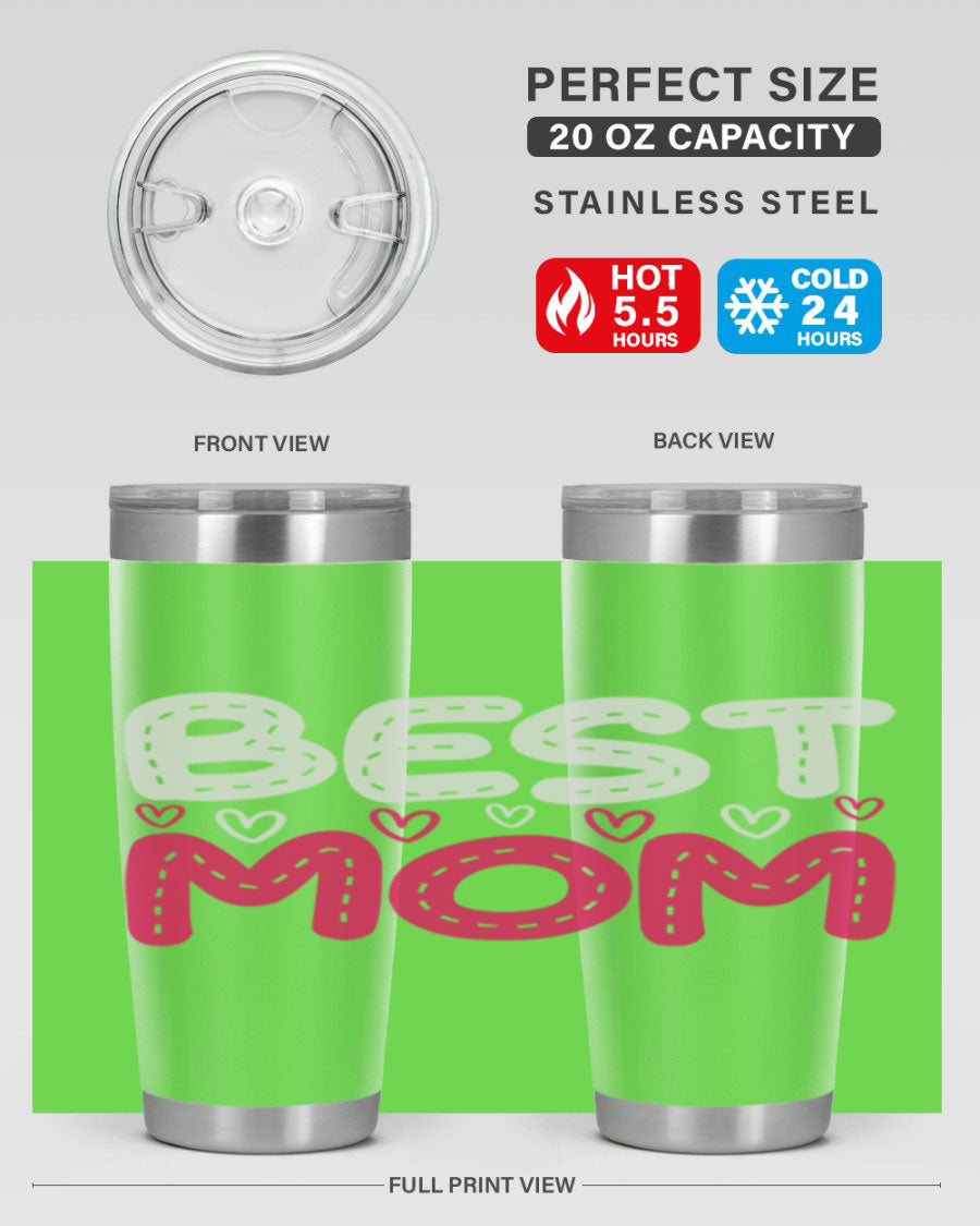 Best Mom 202# tumbler, double wall vacuum stainless steel with a stylish design, perfect for hot and cold beverages.