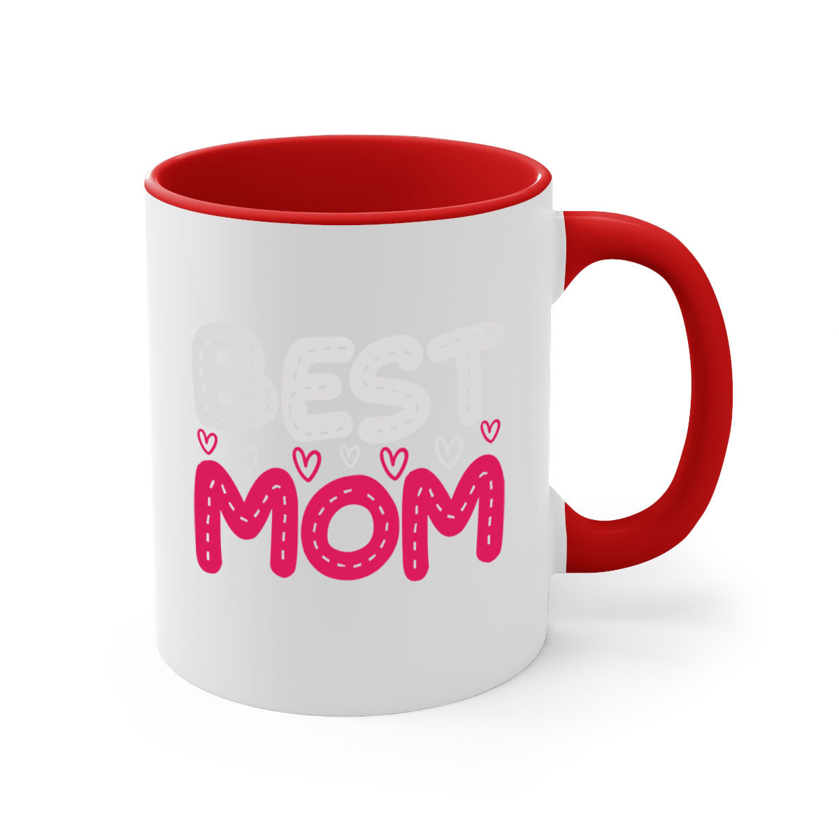 Best mom 202# Mug featuring a glossy finish, colored handle, and interior, available in five colors and two sizes.