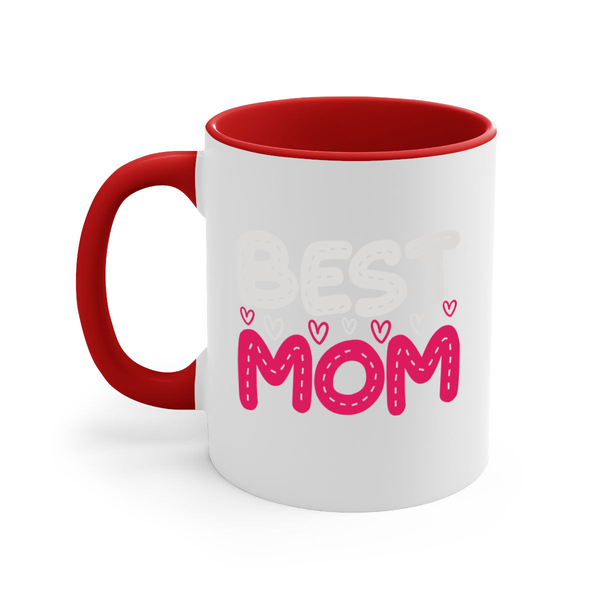 Best mom 202# Mug featuring a glossy finish, colored handle, and interior, available in five colors and two sizes.