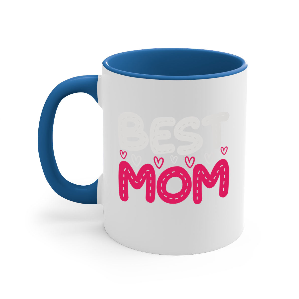 Best mom 202# Mug featuring a glossy finish, colored handle, and interior, available in five colors and two sizes.