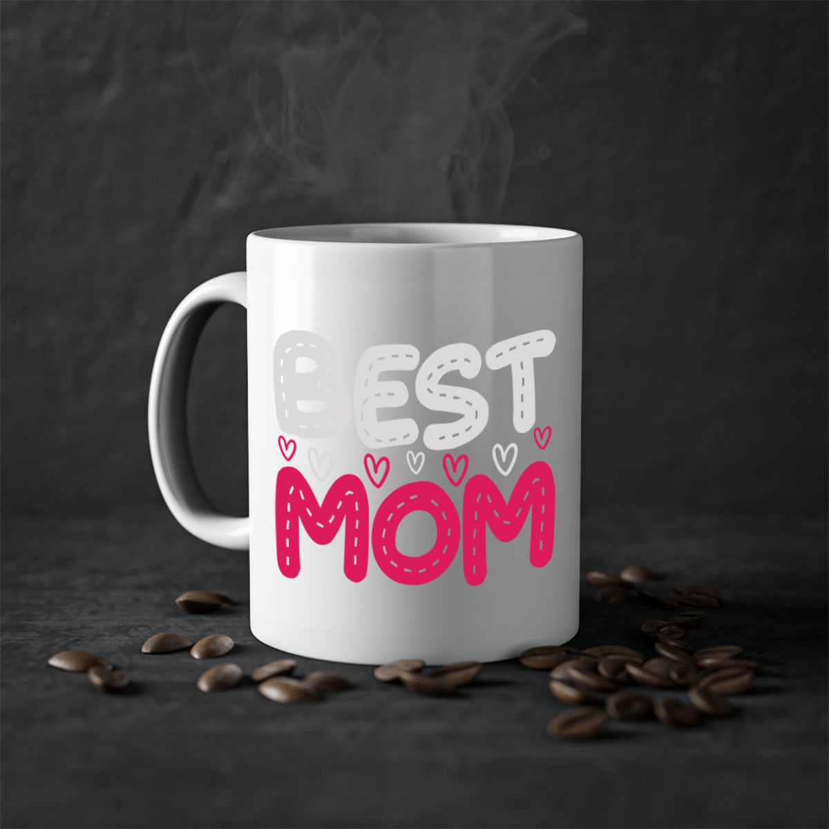 Best mom 202# Mug featuring a glossy finish, colored handle, and interior, available in five colors and two sizes.