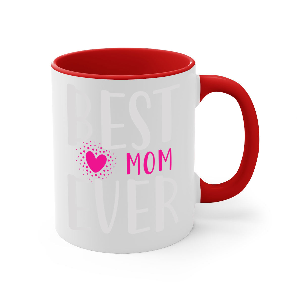 Best mom 203# Mug with two-tone design and glossy finish, featuring a colored handle and interior.