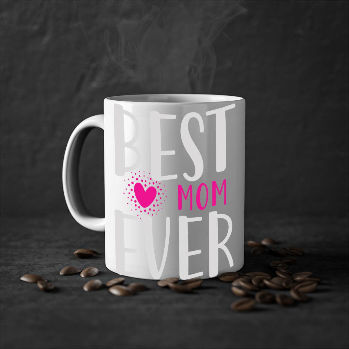 Best mom 203# Mug with two-tone design and glossy finish, featuring a colored handle and interior.