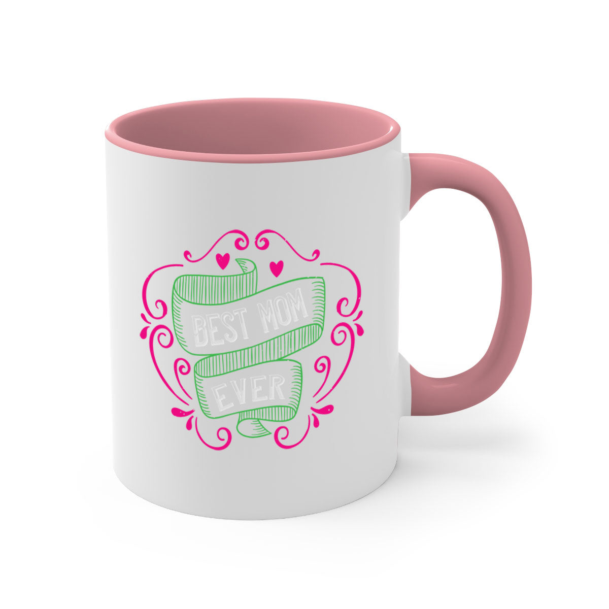 Best Mom Ever 207# Mug with colorful handle and glossy finish, available in multiple colors and sizes.