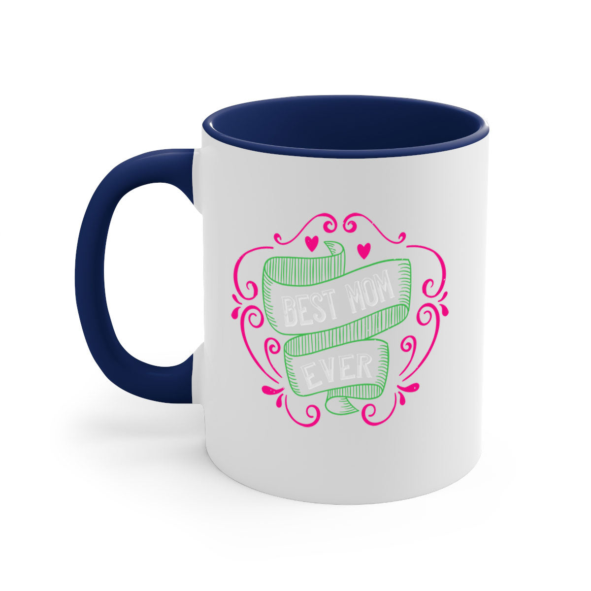 Best Mom Ever 207# Mug with colorful handle and glossy finish, available in multiple colors and sizes.