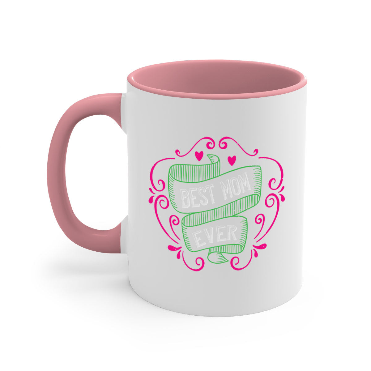 Best Mom Ever 207# Mug with colorful handle and glossy finish, available in multiple colors and sizes.