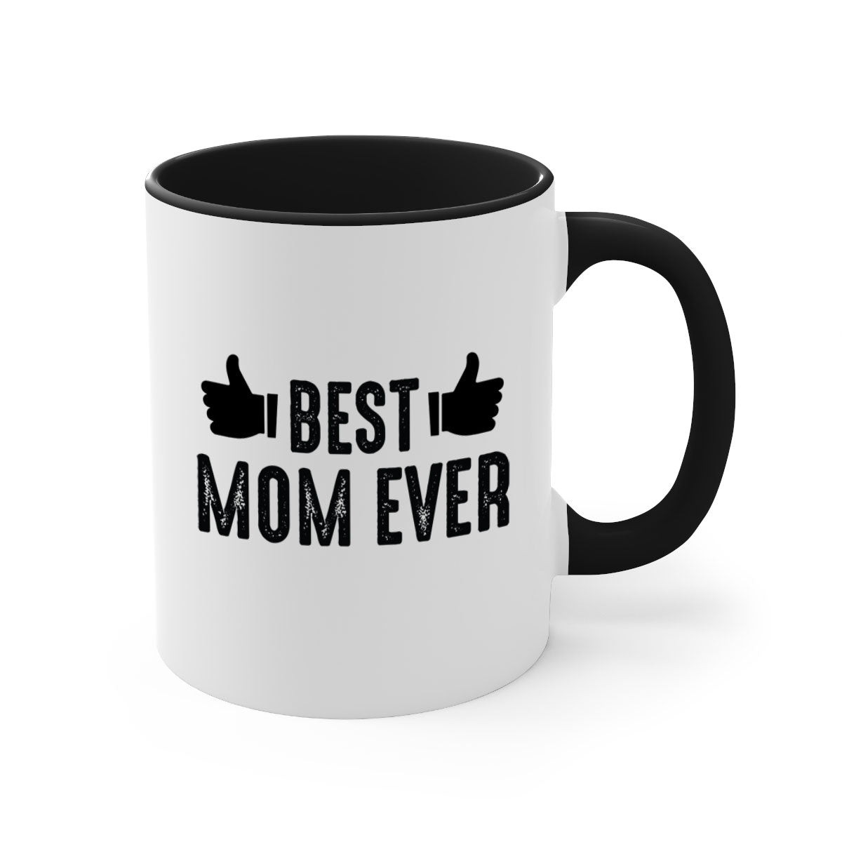 Best Mom Ever 208# Mug with colorful handle and glossy finish, available in multiple colors and sizes.