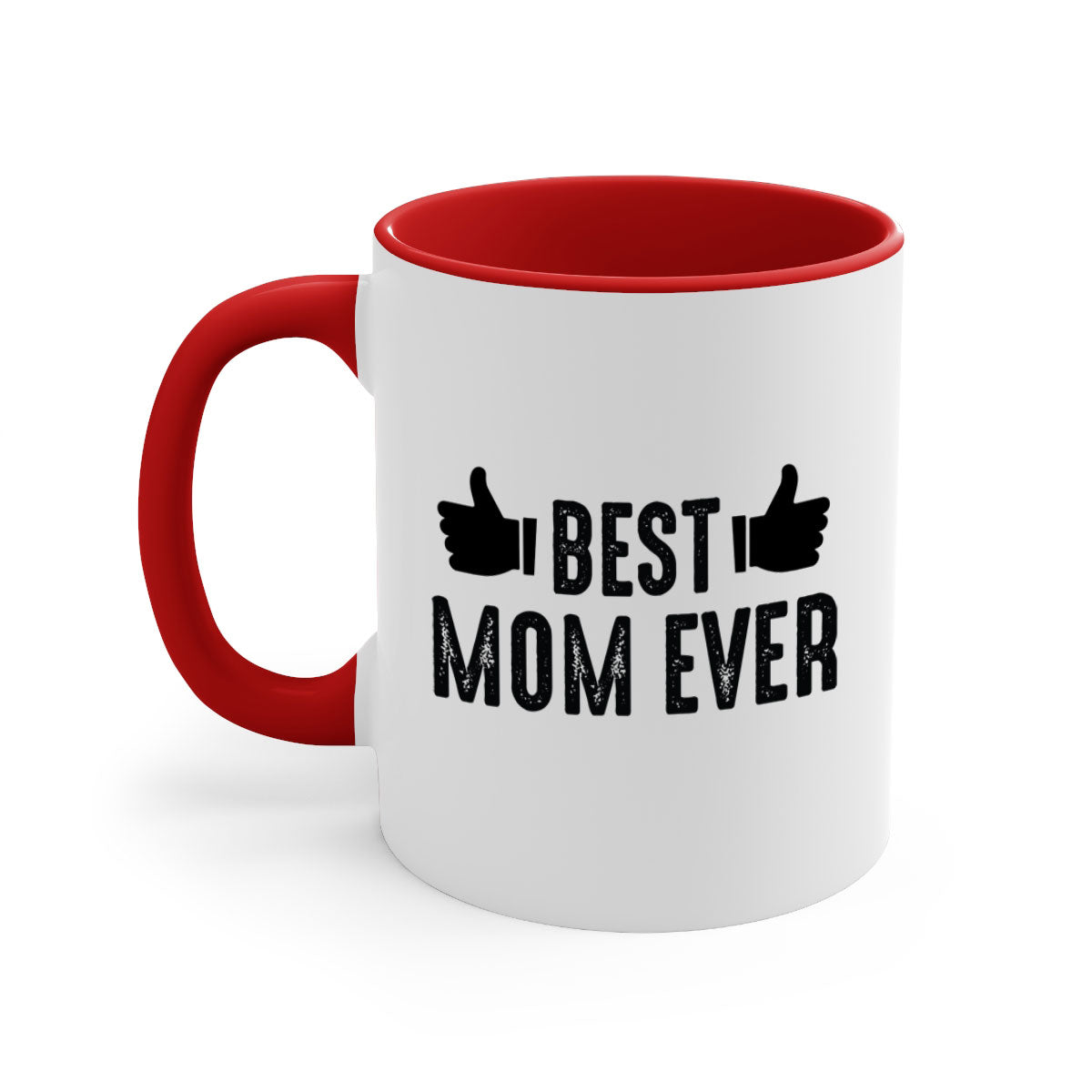 Best Mom Ever 208# Mug with colorful handle and glossy finish, available in multiple colors and sizes.