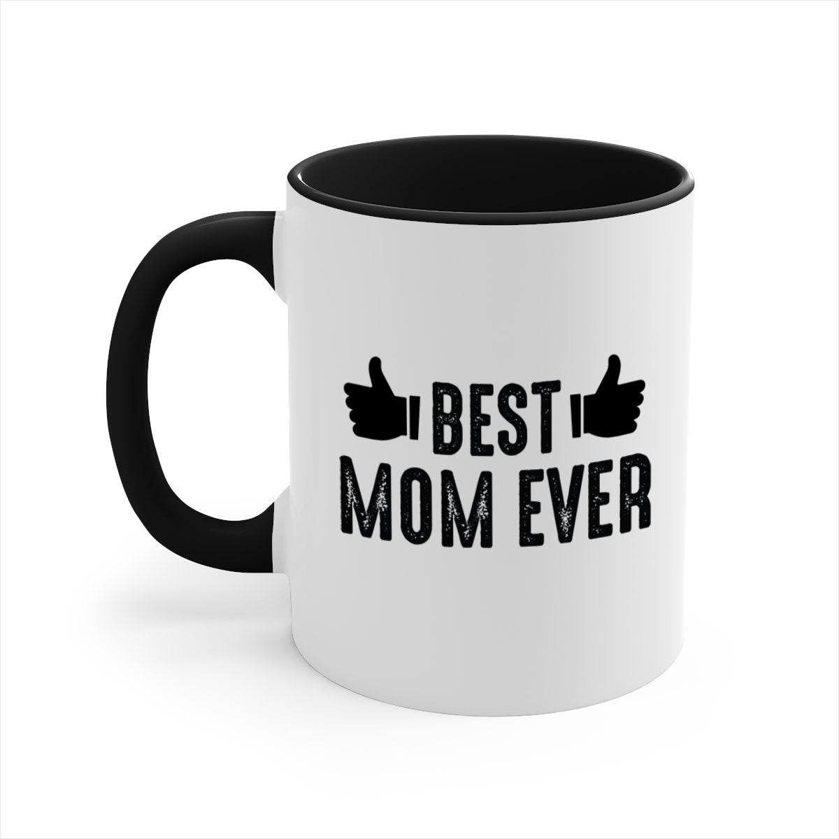 Best Mom Ever 208# Mug with colorful handle and glossy finish, available in multiple colors and sizes.