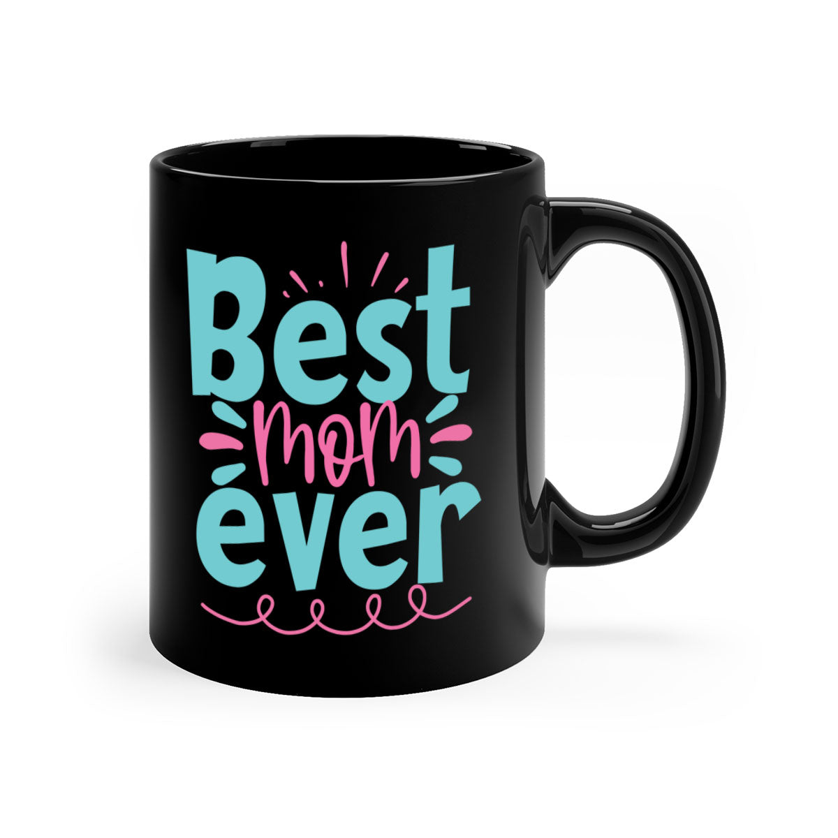 Best Mom Ever 274# Mug with colorful handle and glossy finish, available in multiple colors and sizes.