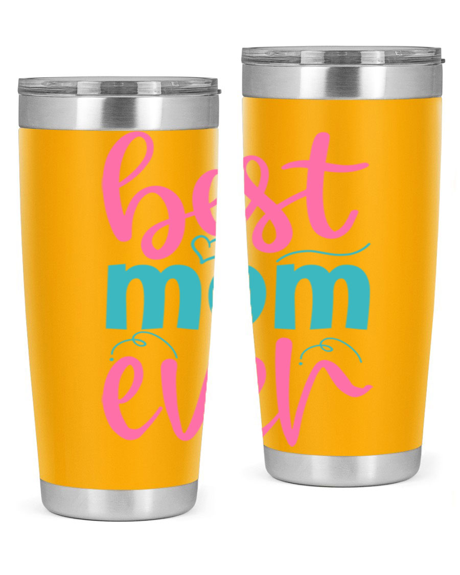 Best Mom Ever 275# Tumbler in stainless steel with a stylish design, perfect for hot and cold beverages.