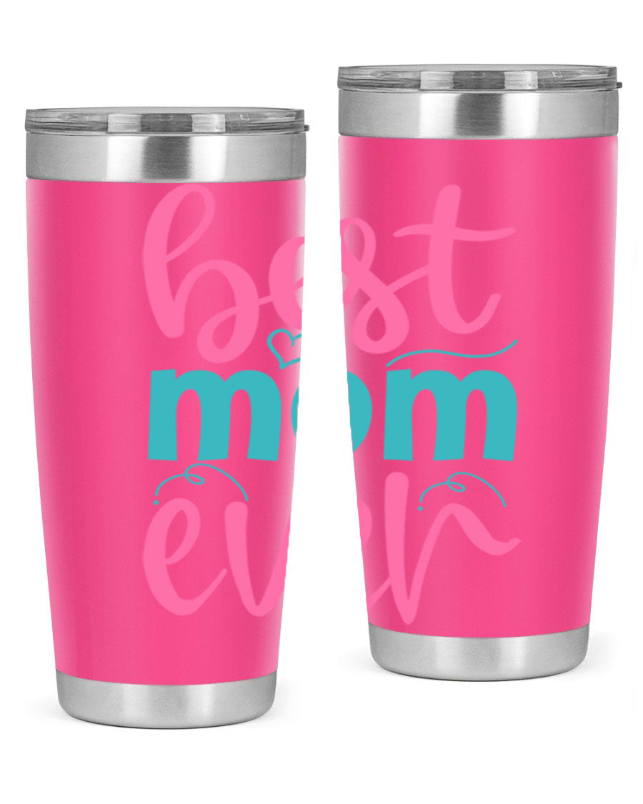 Best Mom Ever 275# Tumbler in stainless steel with a stylish design, perfect for hot and cold beverages.