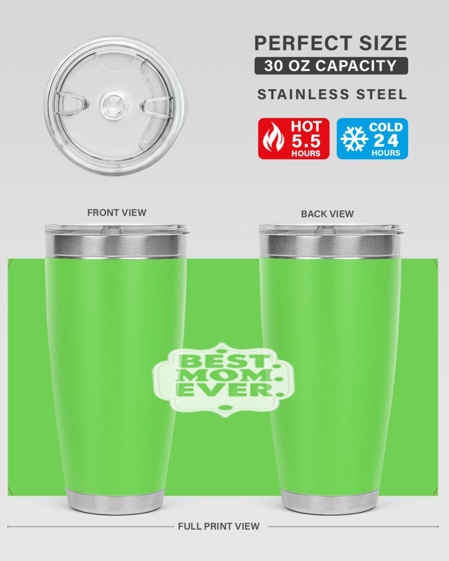 Best Mom Everi 273# Tumbler in stainless steel with a stylish design, perfect for hot and cold beverages.