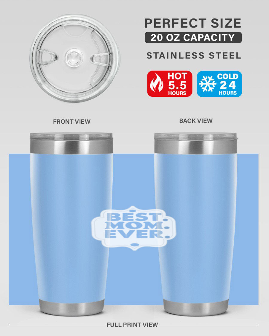 Best Mom Everi 273# Tumbler in stainless steel with a stylish design, perfect for hot and cold beverages.