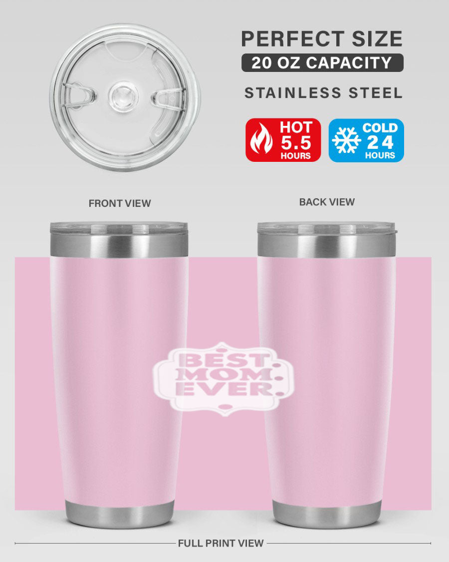 Best Mom Everi 273# Tumbler in stainless steel with a stylish design, perfect for hot and cold beverages.