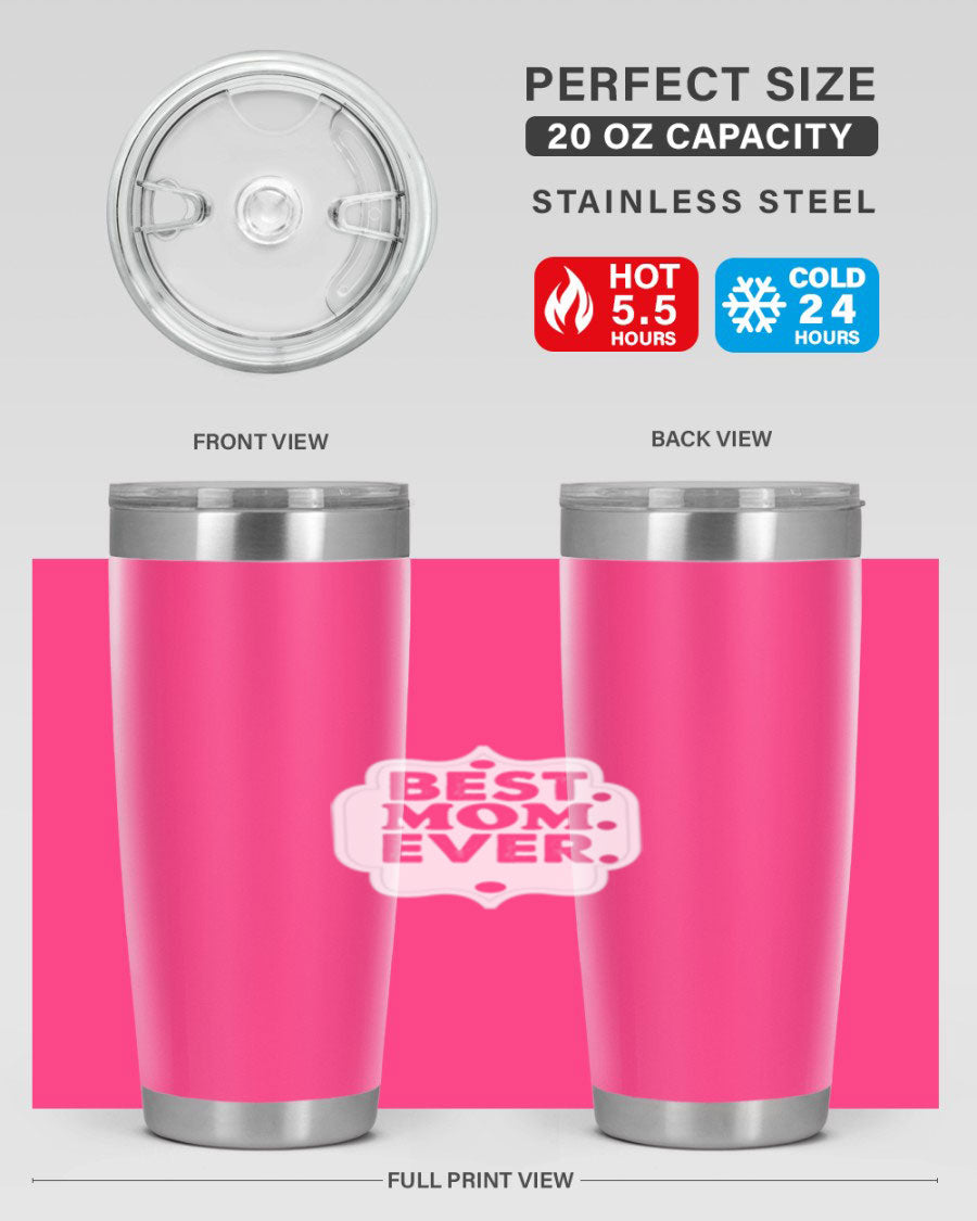 Best Mom Everi 273# Tumbler in stainless steel with a stylish design, perfect for hot and cold beverages.