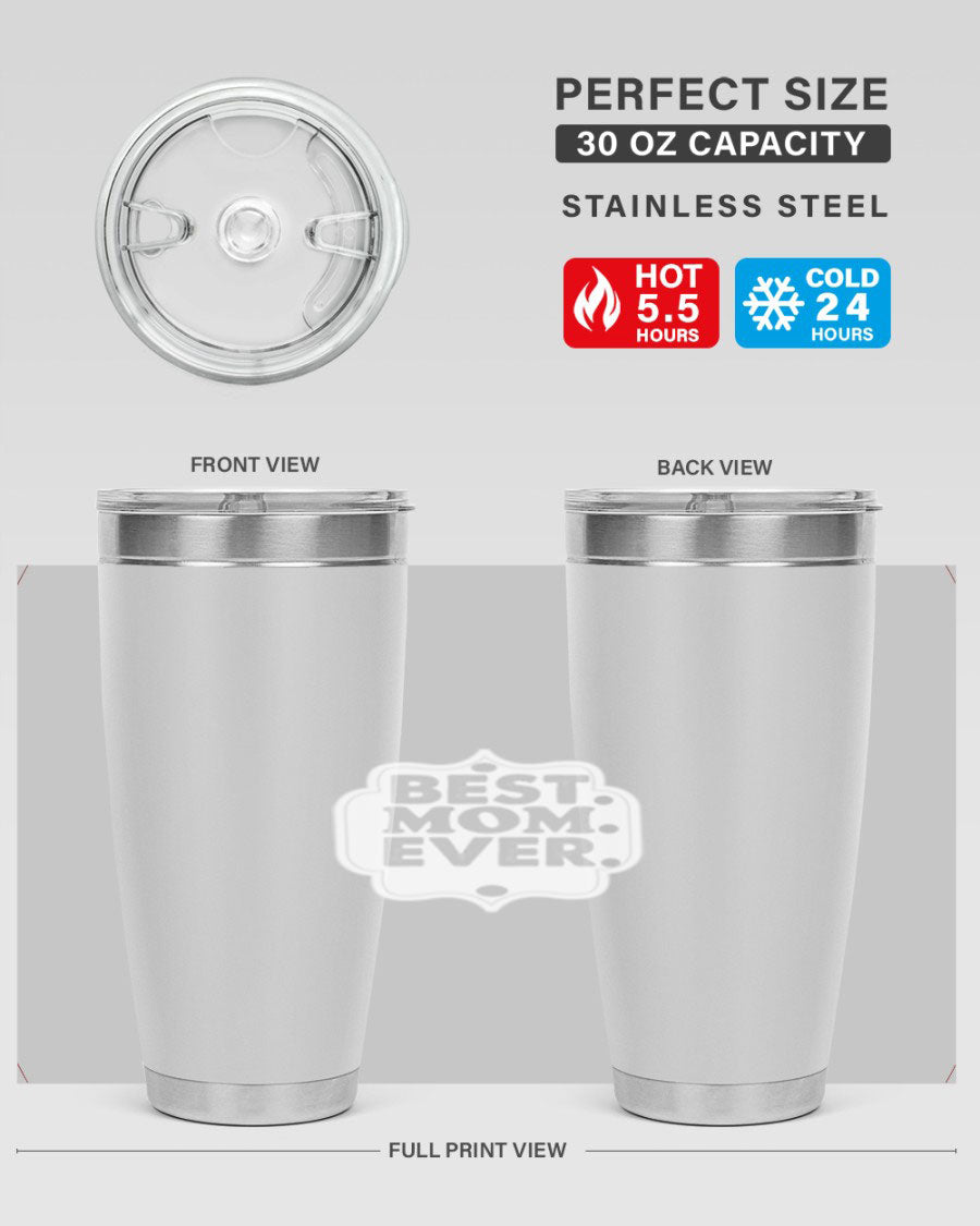 Best Mom Everi 273# Tumbler in stainless steel with a stylish design, perfect for hot and cold beverages.