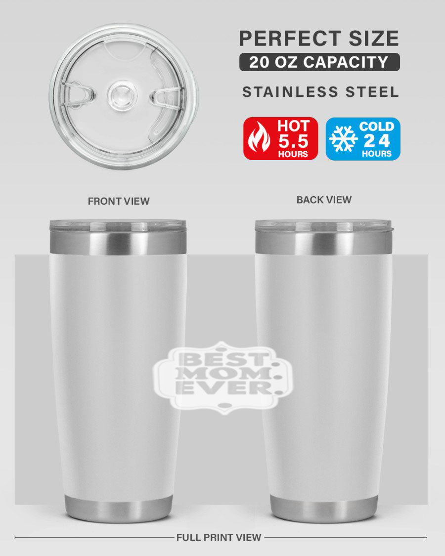 Best Mom Everi 273# Tumbler in stainless steel with a stylish design, perfect for hot and cold beverages.