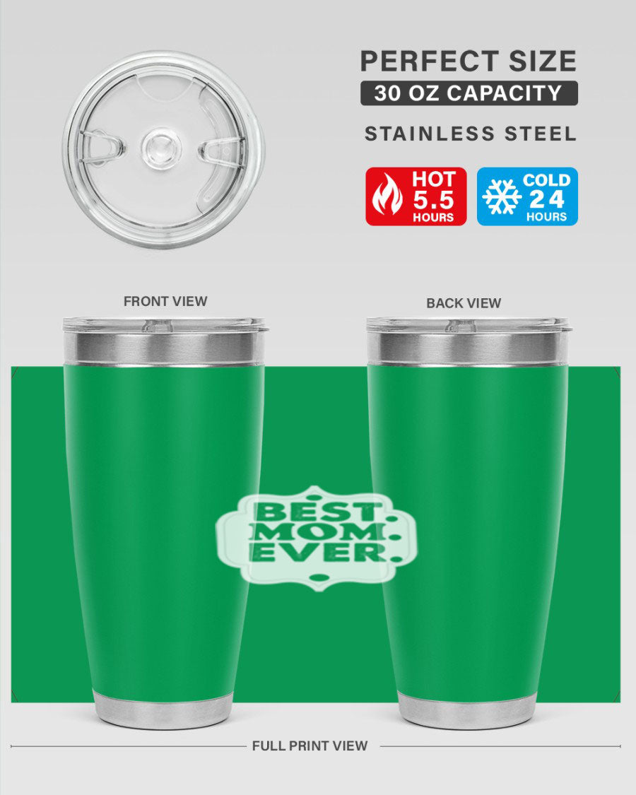 Best Mom Everi 273# Tumbler in stainless steel with a stylish design, perfect for hot and cold beverages.