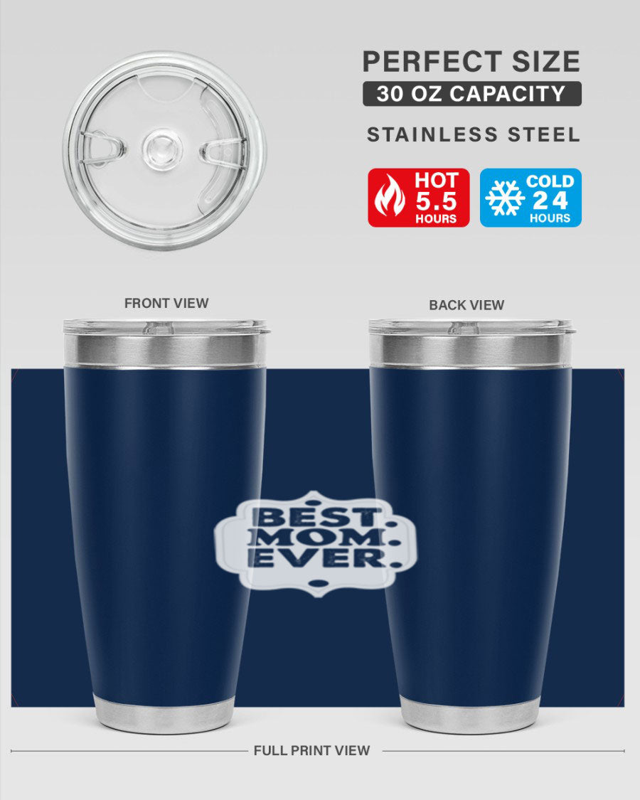 Best Mom Everi 273# Tumbler in stainless steel with a stylish design, perfect for hot and cold beverages.