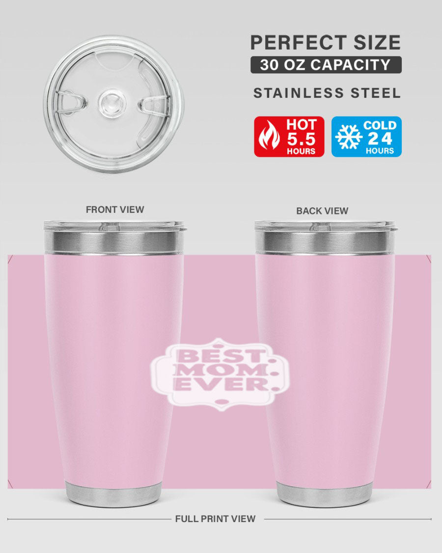 Best Mom Everi 273# Tumbler in stainless steel with a stylish design, perfect for hot and cold beverages.