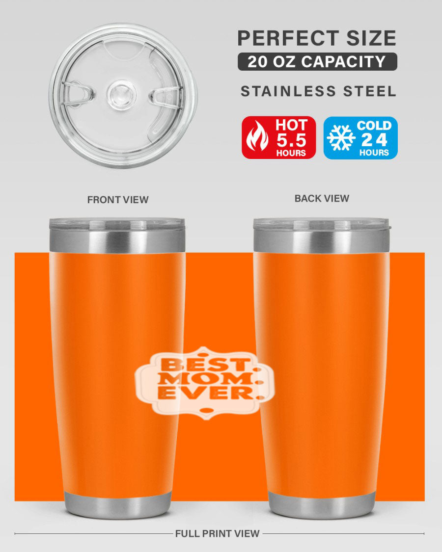 Best Mom Everi 273# Tumbler in stainless steel with a stylish design, perfect for hot and cold beverages.