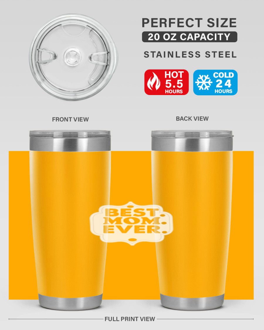 Best Mom Everi 273# Tumbler in stainless steel with a stylish design, perfect for hot and cold beverages.