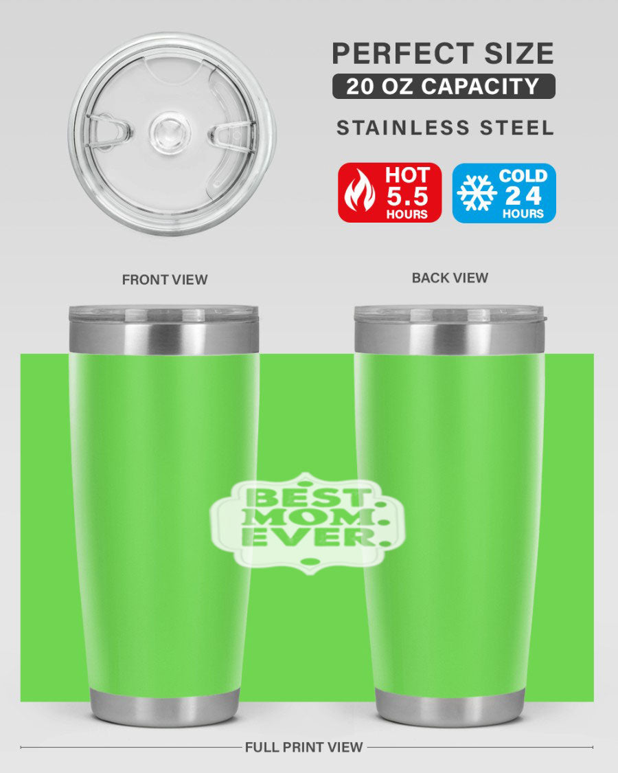 Best Mom Everi 273# Tumbler in stainless steel with a stylish design, perfect for hot and cold beverages.