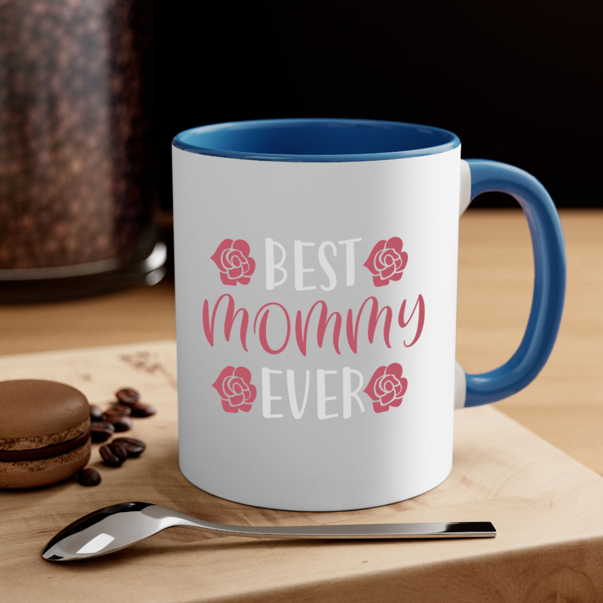 Best Mommy Ever 200# Mug with colorful handle and glossy finish, available in multiple colors and sizes.