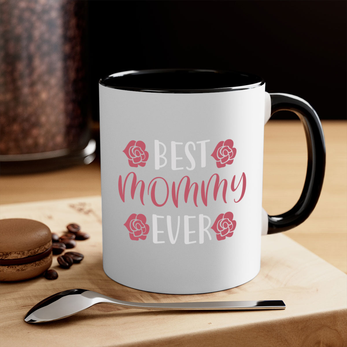 Best Mommy Ever 200# Mug with colorful handle and glossy finish, available in multiple colors and sizes.