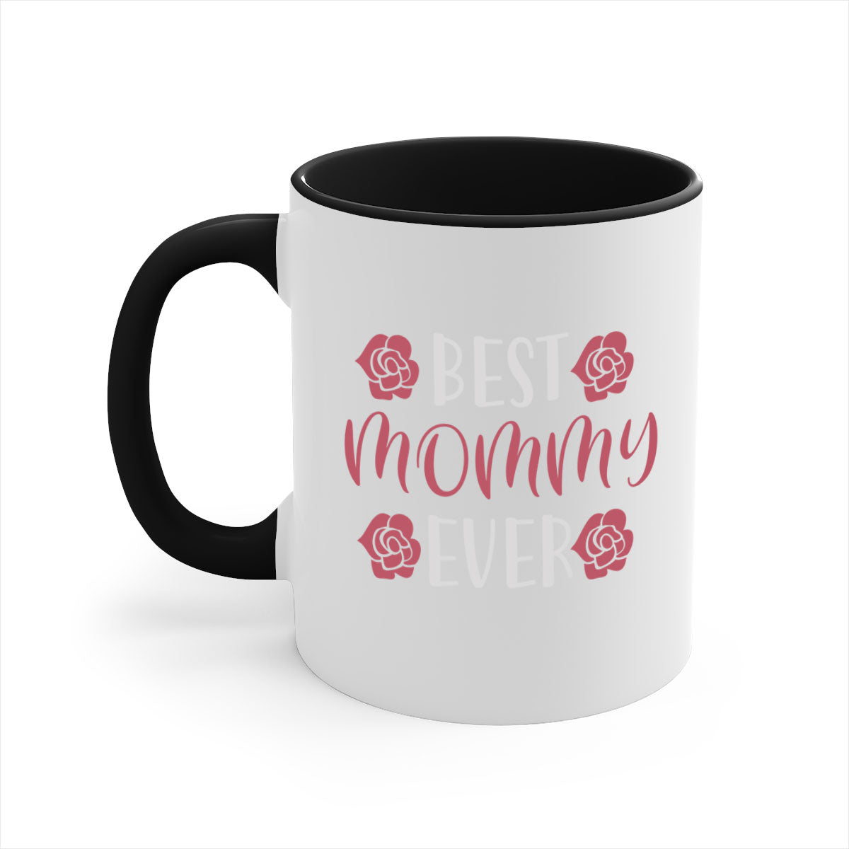 Best Mommy Ever 200# Mug with colorful handle and glossy finish, available in multiple colors and sizes.