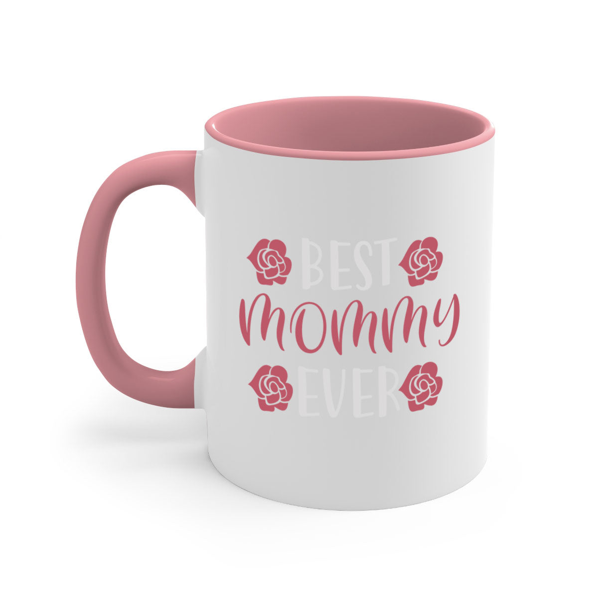 Best Mommy Ever 200# Mug with colorful handle and glossy finish, available in multiple colors and sizes.