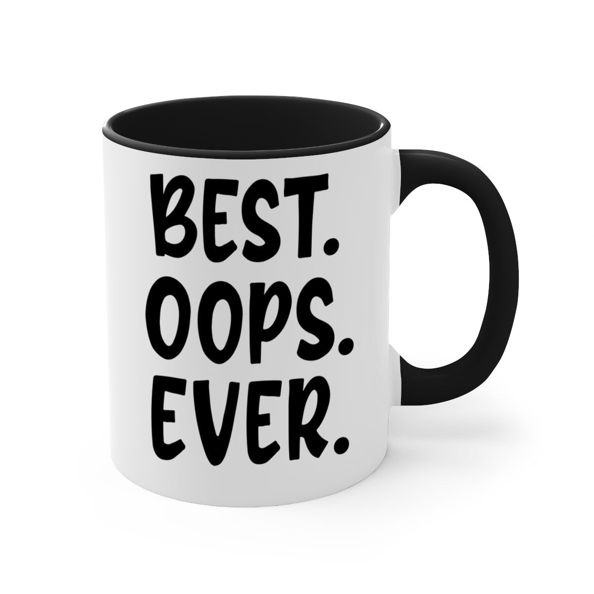 Best Oops Ever Style 279# Mug in five vibrant colors with a glossy finish and easy-grip handle.