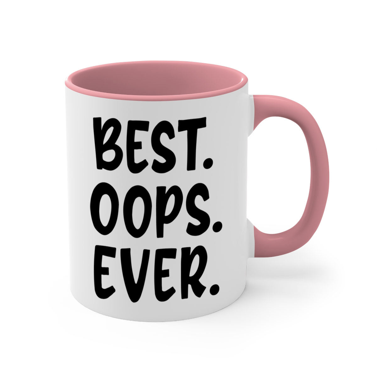 Best Oops Ever Style 279# Mug in five vibrant colors with a glossy finish and easy-grip handle.