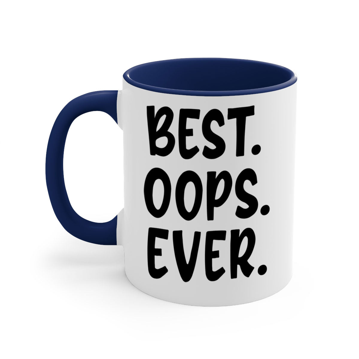 Best Oops Ever Style 279# Mug in five vibrant colors with a glossy finish and easy-grip handle.