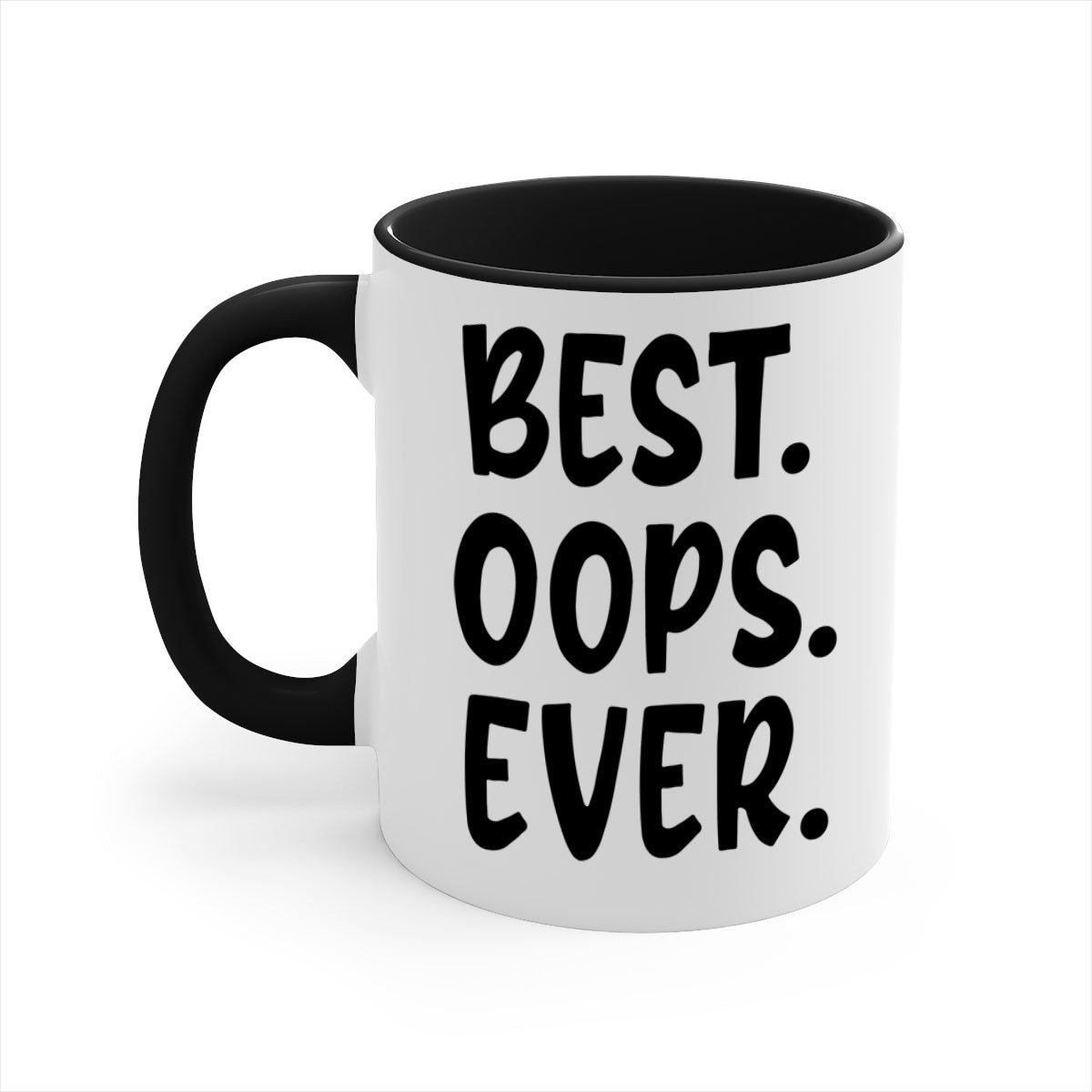 Best Oops Ever Style 279# Mug in five vibrant colors with a glossy finish and easy-grip handle.