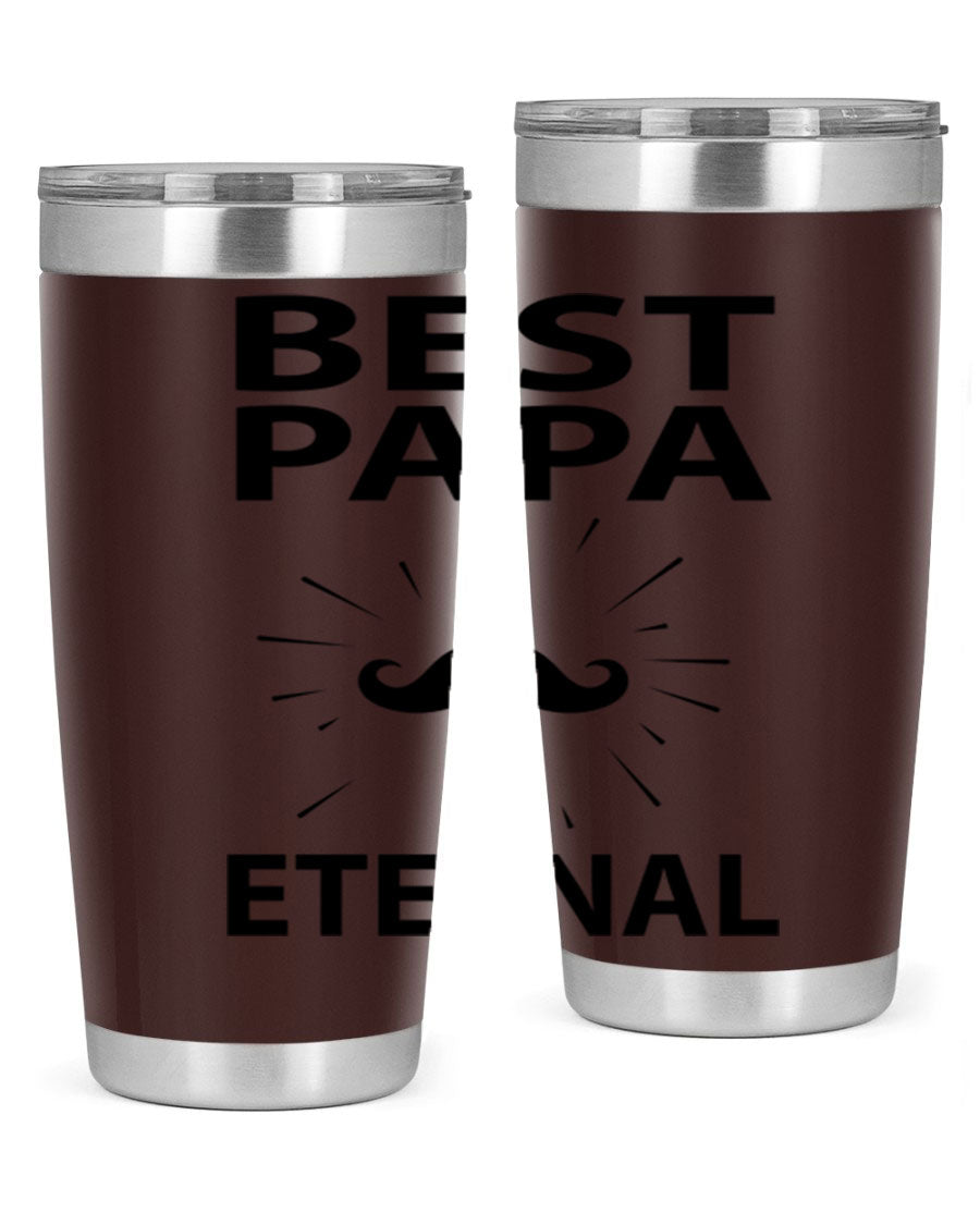 Best Papa PNG 92# tumbler in stainless steel, featuring a sleek design and vibrant print, perfect for keeping drinks hot or cold.