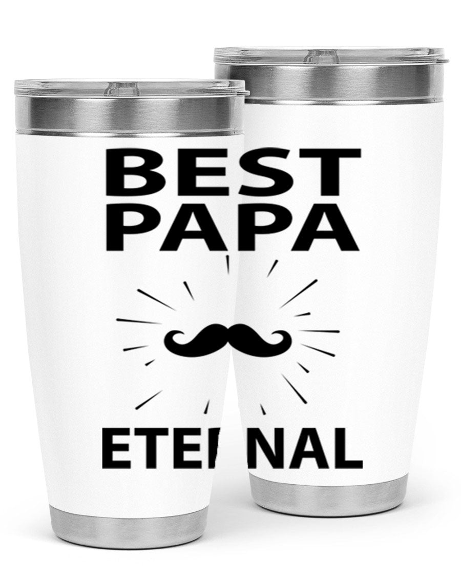 Best Papa PNG 92# tumbler in stainless steel, featuring a sleek design and vibrant print, perfect for keeping drinks hot or cold.