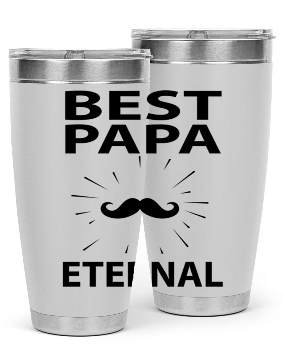 Best Papa PNG 92# tumbler in stainless steel, featuring a sleek design and vibrant print, perfect for keeping drinks hot or cold.