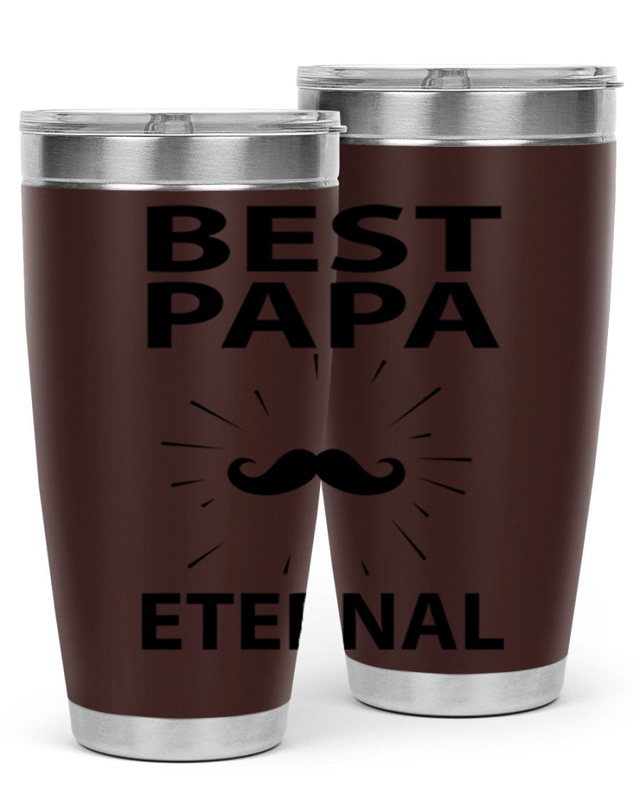 Best Papa PNG 92# tumbler in stainless steel, featuring a sleek design and vibrant print, perfect for keeping drinks hot or cold.