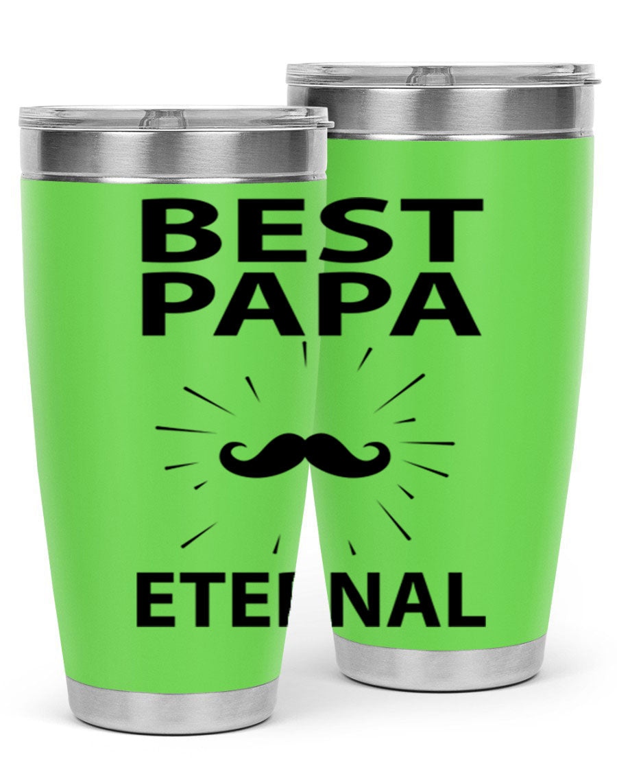 Best Papa PNG 92# tumbler in stainless steel, featuring a sleek design and vibrant print, perfect for keeping drinks hot or cold.