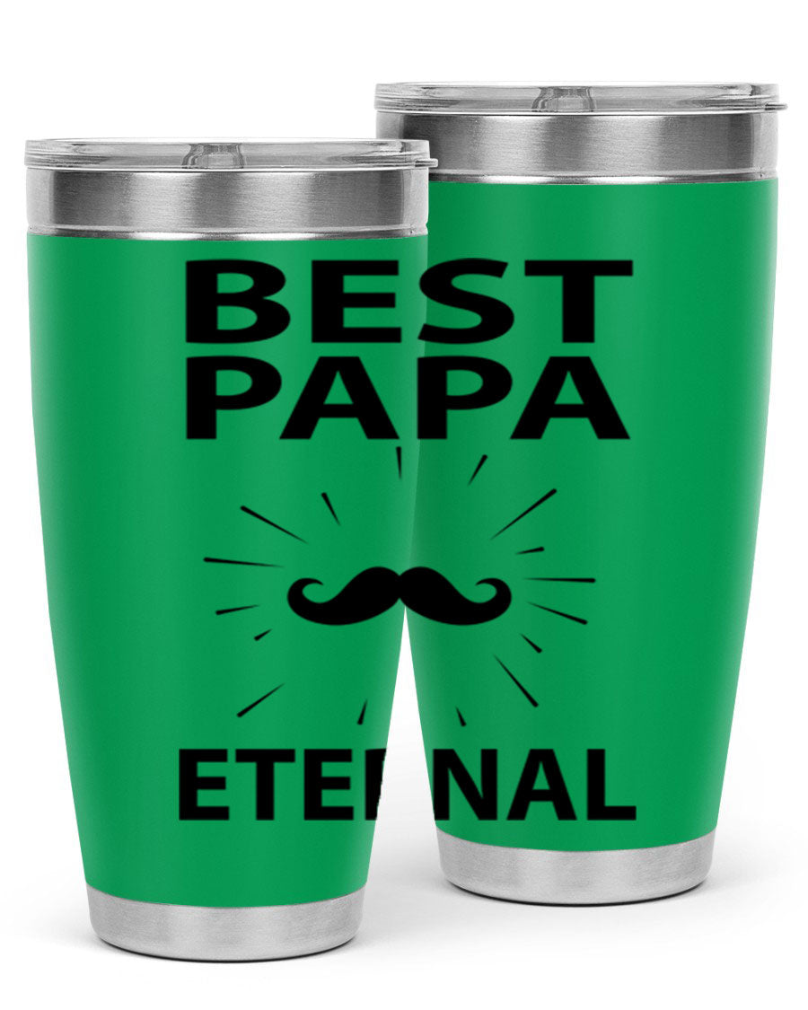 Best Papa PNG 92# tumbler in stainless steel, featuring a sleek design and vibrant print, perfect for keeping drinks hot or cold.